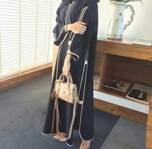 2022 dubaï Abaya beau noir marocain Design caftan pour les femmes traditionnel musulman soie Caftan avec travail manuel pantalons longs - Product Image 2