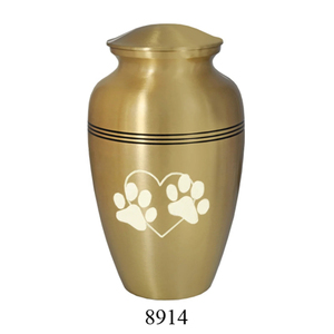 Urnas de cremación de latón grabadas de alta calidad Fabricante indio y exportador de urnas funerarias para adultos Acabado Premium - Product Image 3