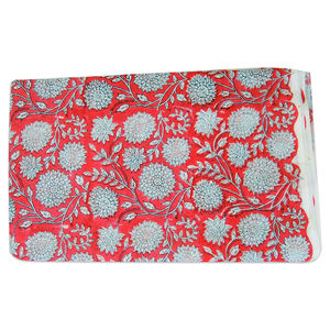 Indian Handmade Cotton Voile Block Printed Fabric Multi Color High Quality Eco-friendly Casual <b>Wear</b> Running Dress Curtain Bag - Product Image 2