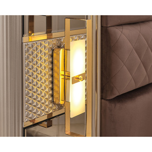 Juego de Dormitorio Queen Size de Estilo Contemporáneo con Diseño Tallado Elegante y Detalles en MDF, Fabricación Turca, Solo Venta al Por Mayor - Product Image 3