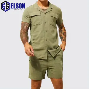 Hot Sale Fresh Style Plus Size Custom Men Tracksuit Quick Dry Pants Jacket Shorts Set Men Clothing