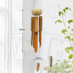 กระดิ่งลมไม้ไผ่เวียดนามทรงสี่เหลี่ยมผืนผ้าเป็นมิตรกับสิ่งแวดล้อมพร้อมของขวัญที่มีความหมายและอ่อนโยน - Product Image 3