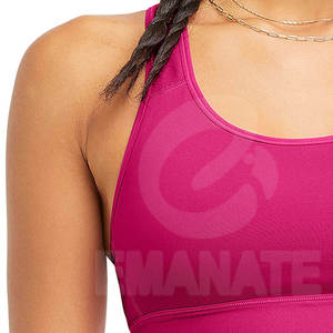 Soutien-gorge de sport pour femme en tissu spandex/nylon respirant à la taille élastique, nouveau design tendance, fermeture personnalisée à l'avant, maintien élevé - Product Image 5