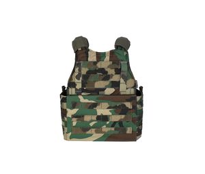 Gilet tactique de sécurité personnalisé TACHTICAL STANDARD en mesh Cardura noir, système Molle, fermeture éclair, ajustement confortable, sangle d'épaule - Product Image 3