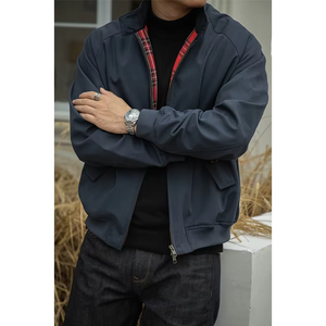 Veste universitaire avec manches en cuir contrasté et blouson bomber de baseball en laine mélangée vêtements d'extérieur streetwear décontractés - Product Image 4