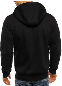 Venta al por mayor del OEM Impresión de logotipo personalizado de moda de invierno caída de hombro manga larga streetwear cremallera blanco hombres Sudadera con capucha - Product Image 2