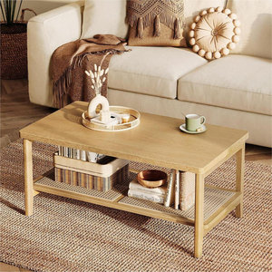 Mesa de centro de bambú de estilo escandinavo DreamCraft, estante de almacenamiento, muebles de sala de estar de origen vietnamita, mesa de té de extremo perfecto para - Product Image 1
