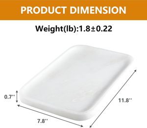 Plateau de vanité en céramique de marbre blanc de 11,8 pouces, vaisselle, comptoir de salle de bain et organisateur de commode, parfum, bijoux, bureau, utilisation en cuisine - Product Image 2