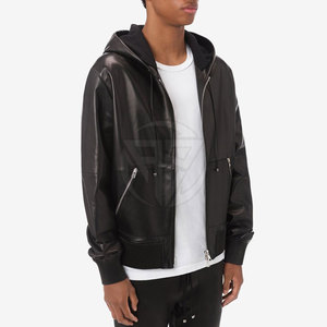 Sudadera con Capucha de Cuero para Hombre, Invierno, Color Sólido, Personalizable, Interior Cálido Forrado, Textura Exterior Elegante, Ecológica, Secado Rápido, Tacto Suave, Duradera - Product Image 5