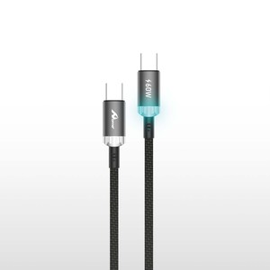 PD60W 1M Tipo-C Cable de carga rápida de color negro de tipo C - Product Image 1
