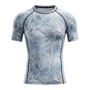 Custom printed <b>rash</b> <b>guard</b> for men <b>women</b> kids MMA BJJ jiu jitsu no gi training sublimated durable compression shirt wholesale - Product Image 1