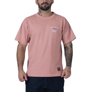 2025 logotipo personalizado DTG impreso 100% algodón cuello redondo Camiseta 280gsm hombro caído manga corta transpirable por Bright Way International - Product Image 1