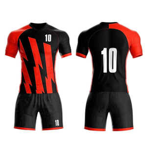 Uniforme de football pour hommes 100% maillot de football confortable en polyester 100% qualité de marchandises meilleure vente nom de l'équipe personnalisée - Product Image 1