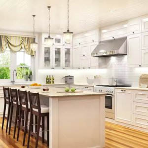 Modern European Design Smart Wood Cabinet With <b>Matt</b> <b>Lacquer</b> Finish Complete Kitchen Cabinetry Solution - Product Image 1
