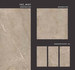 Collection élégante et attrayante de carreaux en porcelaine numérique vitrifiée de taille 800x800 mm, finition mate sculptée, imperméable et ignifuge - Product Image 1