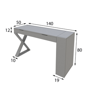 Elegante tocador de maquillaje blanco con espejo abatible, juego de escritorio de maquillaje con cajones y taburete para dormitorio - Product Image 4