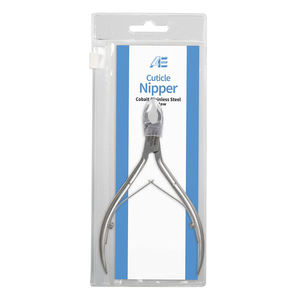 Colección profesional, pinza para cutículas de cobalto, 1/4 mandíbula, acero inoxidable, estilo lujoso para recortar las cutículas, caja para colgar - Product Image 1