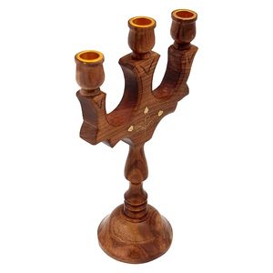 Byhf เชิงเทียนไม้ทำมือสำหรับตกแต่งคริสต์มาสวันวาเลนไทน์ของตกแต่งโต๊ะในโรงแรม - Product Image 2