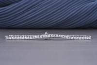 Bracelet de tennis de luxe en or blanc avec diamants de laboratoire 2,53 carats taille brillant rond, 7 pouces, bijoux fins haut de gamme, cadeau de mariage unisexe