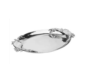 Plateau à chocolat Dernier plateau en acier inoxydable pour fournitures pour la maison et les hôtels Plateau en métal au design moderne de couleur argent - Product Image 1