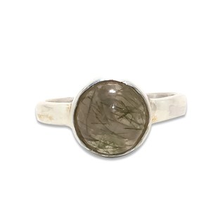 Venta al por mayor 925 anillo de plata esterlina hecho a mano Estilo Vintage anillo natural negro rutilo piedra preciosa nueva alta calidad precio de fábrica - Product Image 1