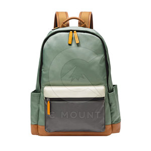 Sac à dos d'école en cuir pleine fleur sac à dos sac à dos de voyage en plein air grande capacité sac à dos en cuir fabriqué au Pakistan - Product Image 1