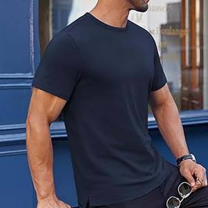 T-shirts adultes de polyester pour le cou rond de sublimation, T-shirt à manches courtes - Product Image 3