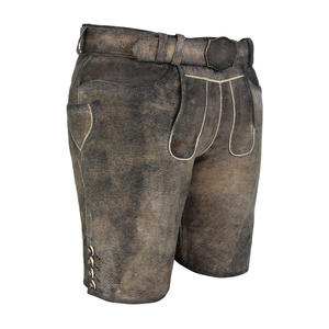 Pantalones cortos Lederhosen bávaros de patrón sólido informal de alta calidad 2025 para adultos ecológicos hechos en Pakistán - Product Image 6