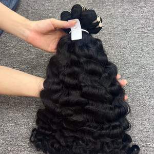 Paquete de cabello crudo birmano con tupé de cabello negro crudo estilo Jerry Curl para mujeres negras - Product Image 3