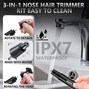 Tondeuse Professionnelle Tout-en-un pour Nez et Oreilles, Lames à Double Tranchant, Électrique Portable USB pour Usage Domestique et Automobile, en Plastique - Product Image 6
