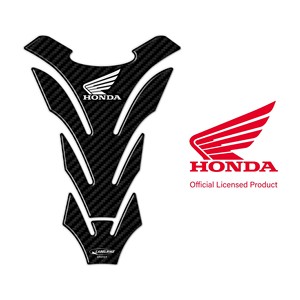 Per Honda ufficiale con licenza 3D Pad serbatoio in resina Logo in fibra di carbonio e copertura Logo bianco per auto - Product Image 1