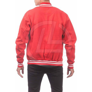 Chaqueta Varsity Personalizada de la Mejor Calidad para Hombre, Estilo Urbano, Cuello Alto, Manga Larga, Color Sólido - Nueva Llegada - Product Image 5