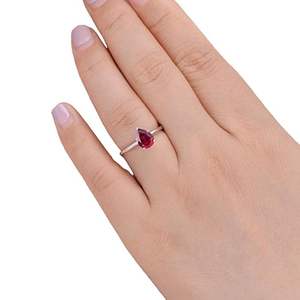 Bague Femme Rubis Naturel Pierre Précieuse Juillet Pierre De Naissance Noël Dainty Fiançailles Minimal Bijoux Faits À La Main Bague En Argent Sterling 925 - Product Image 1