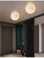 Grande lampe lune moderne et minimaliste pour les couloirs et les halls, luminaire de plafond créatif et tendance en forme de lune pour les chambres d'enfants