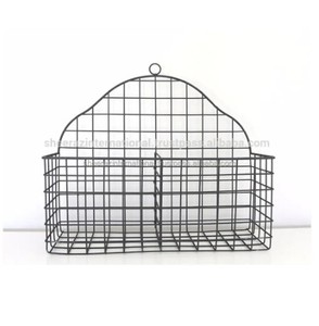 ตะกร้าเก็บของลวดเหล็กสีดําตกแต่งยอดนิยมสําหรับบ้าน - Product Image 5