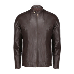 Men's High Quality Custom Design New Fashion Cowhide <b>Genuine</b> <b>Leather</b> <b>Jacket</b> - Product Image 1