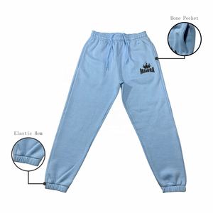 Pantalon de survêtement unisexe de haute qualité 100% coton polaire léger style décontracté soie imprimé logo fermeture à cordon écologique - Product Image 2