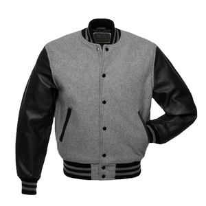 Nouvelle mode de veste Letterman Varsity pour hommes avec logo personnalisé col montant manches en cuir - Product Image 1
