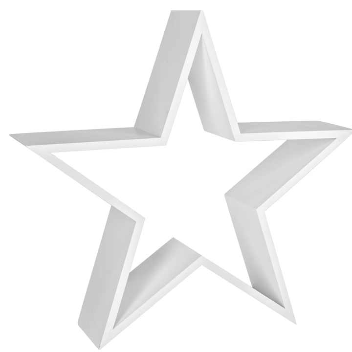 Beautiful Design Golden Color Hanging Star With Winter Text Best for Christmas Decoration With Sizes 31x32 cm