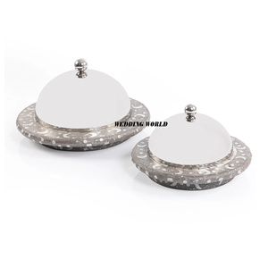 Ensemble de trois supports à chocolat en bois, forme ronde, bol à chocolat design, classique, élégant, bol à chocolat fantaisie - Product Image 4