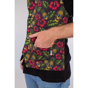 Gilet con decorazione a teschio di ananas e bottoni per abbigliamento esterno - Product Image 4