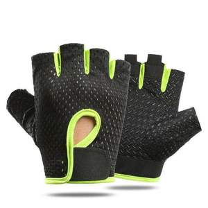 Gants de motard mi-doigts rembourrés en gel pour unisexe avec logo personnalisé - Product Image 4