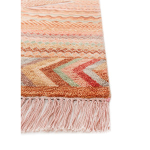 Alfombra de Lana Anudada a Mano de Gran Tamaño Manchaha, Diseño Rectangular con Patrón de Parches Rojos y Naranjas para Pasillo, Alfombra para Habitación de 9x12 - Alfombras Jaipur US - Product Image 4