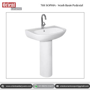 Lavabo de cerámica blanco para baño, artículos sanitarios de uso doméstico y comercial, diseño atractivo, Pedestal a granel - Product Image 2