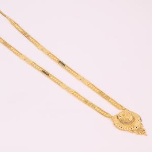 Mangalsutra plaqué or, saison de mariage, bijoux traditionnels, Mangalsutra pour femmes, cuivre et laiton, chapado en oro oro laminado - Product Image 2