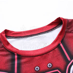 Vente en gros directe d'usine T-shirts de sublimation pour hommes de grande taille 100% coton T-shirt de sublimation de sport de logo d'impression personnalisée - Product Image 5