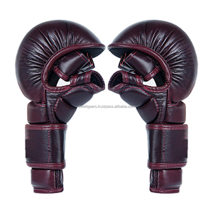Durable MMA Sanda Shooter Gloves PU Leather Boxing Training Sparring Hook Loop Closure Eco Friendly Breathable OEM Custom - Product Image 5