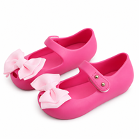 Sandales Princesse pour Enfants Sweet Academy avec Nœud, Bout Ouvert, Design Plat, Semelle Souple en PVC pour Filles