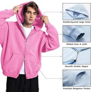Sudaderas con capucha informales de invierno para hombre Color sólido 100% algodón Ajuste regular Transpirable Ecológico - Product Image 4