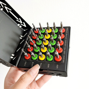 Kit de fraises d'implants dentaires manuels de qualité chirurgicale-Restauration de remplacement de dent en acier inoxydable certifiée CE durable de haute qualité - Product Image 2